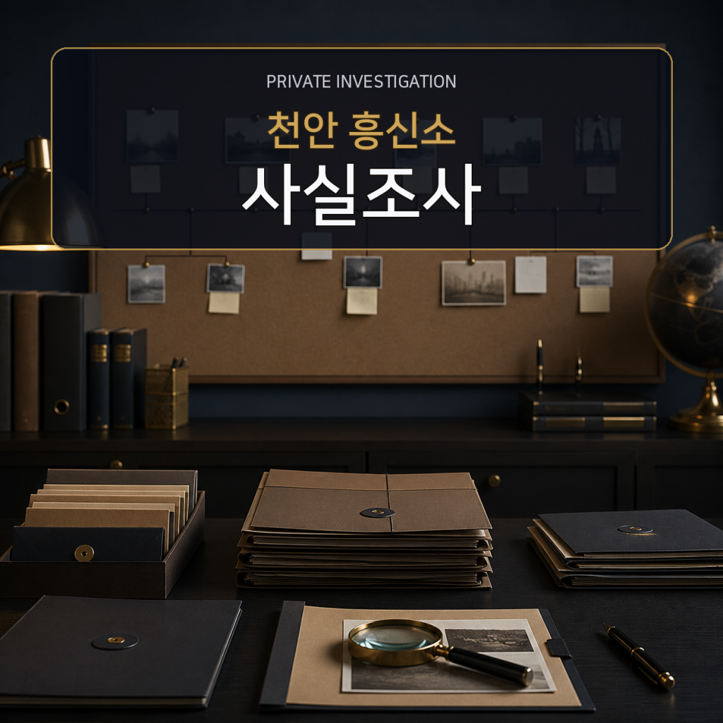 천안 사실관계 조사 전문 흥신소