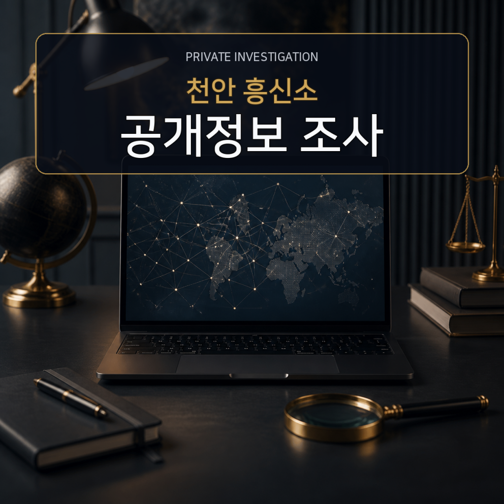 천안 디지털 공개정보 조사 전문 흥신소