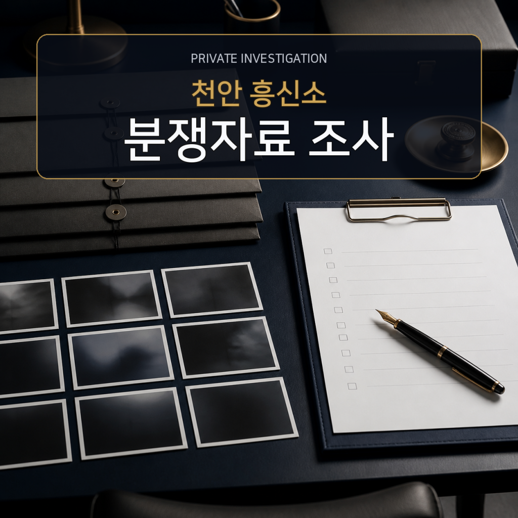 천안 분쟁자료 조사 전문 흥신소